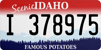ID license plate I378975