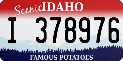 ID license plate I378976