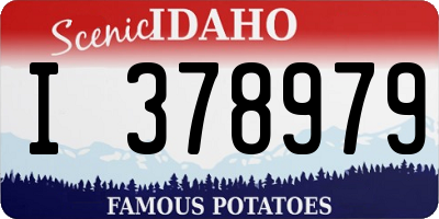 ID license plate I378979