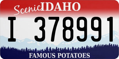 ID license plate I378991