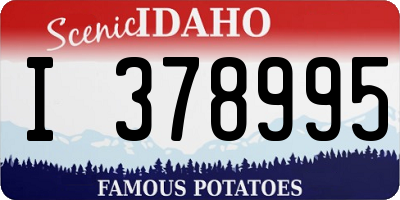 ID license plate I378995