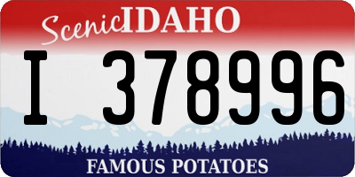 ID license plate I378996