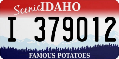 ID license plate I379012