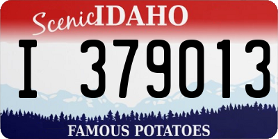 ID license plate I379013