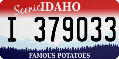 ID license plate I379033