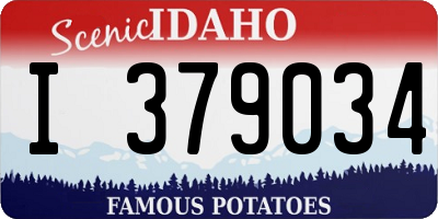 ID license plate I379034