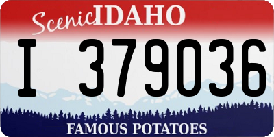 ID license plate I379036