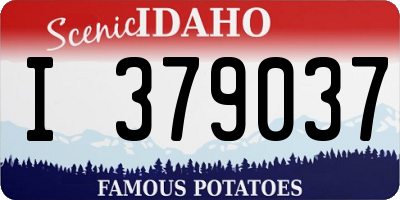 ID license plate I379037