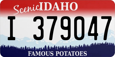 ID license plate I379047