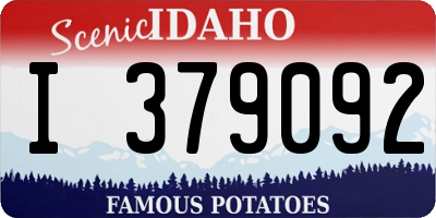 ID license plate I379092