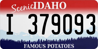 ID license plate I379093