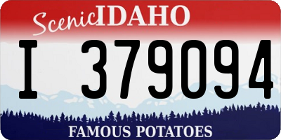 ID license plate I379094
