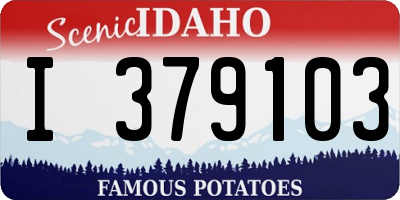 ID license plate I379103
