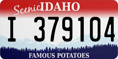 ID license plate I379104