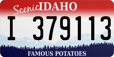 ID license plate I379113