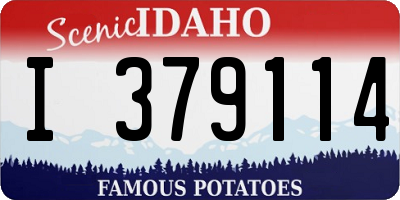 ID license plate I379114