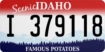 ID license plate I379118