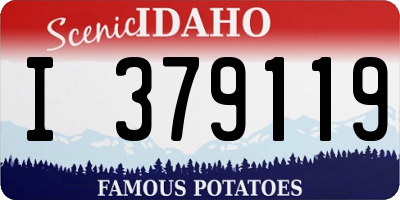 ID license plate I379119