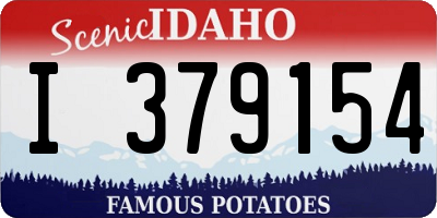 ID license plate I379154