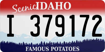 ID license plate I379172