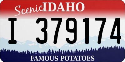 ID license plate I379174