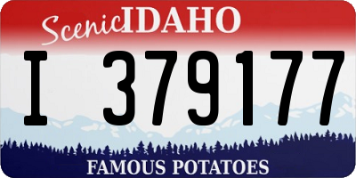 ID license plate I379177