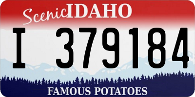 ID license plate I379184