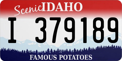 ID license plate I379189