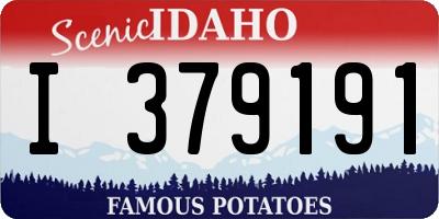 ID license plate I379191