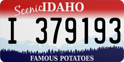 ID license plate I379193