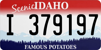 ID license plate I379197