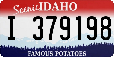 ID license plate I379198