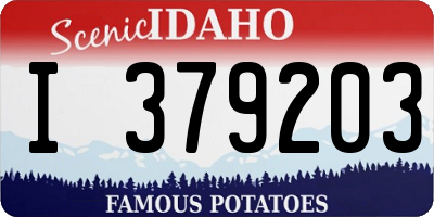 ID license plate I379203