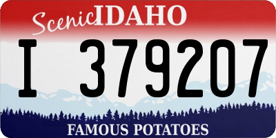ID license plate I379207