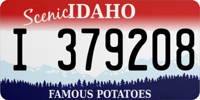 ID license plate I379208