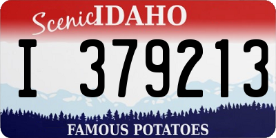 ID license plate I379213