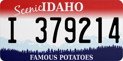 ID license plate I379214