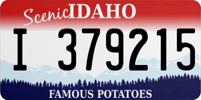 ID license plate I379215