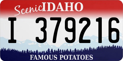 ID license plate I379216