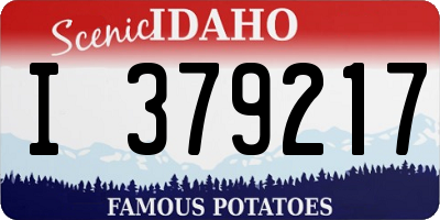 ID license plate I379217