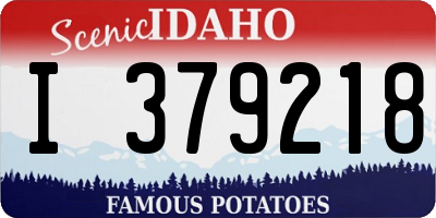ID license plate I379218