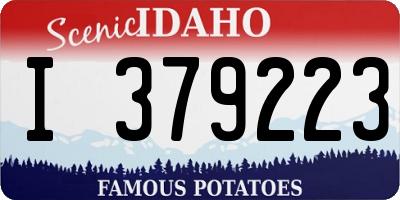 ID license plate I379223