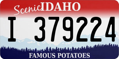 ID license plate I379224
