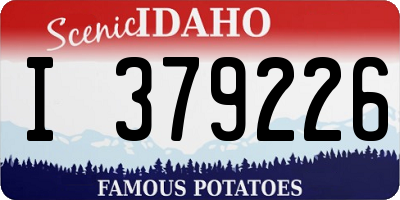 ID license plate I379226