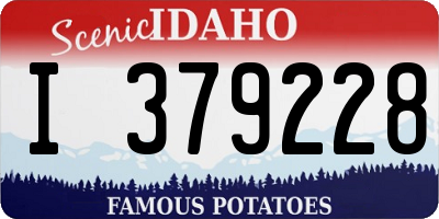ID license plate I379228
