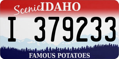 ID license plate I379233