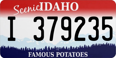 ID license plate I379235