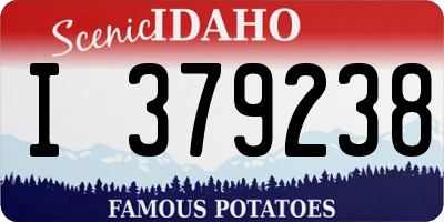 ID license plate I379238