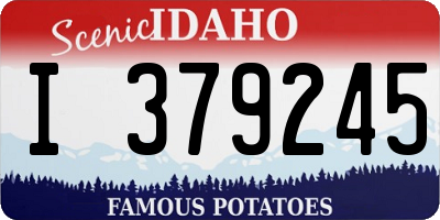 ID license plate I379245