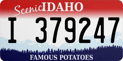 ID license plate I379247